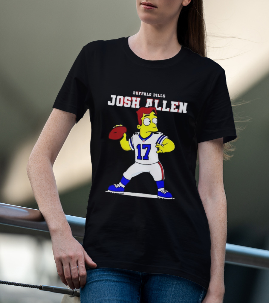Simpson Springfield Josh Allen Buffalo Bills Football 17 T-Shirt