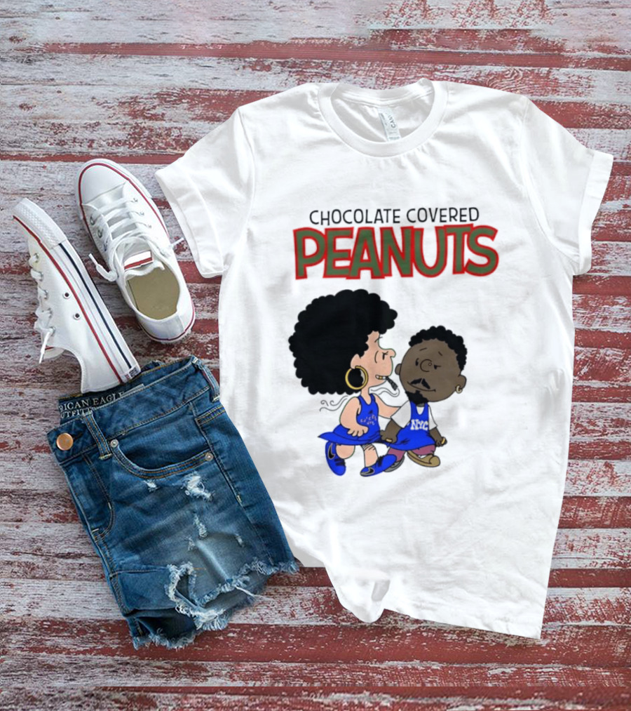 Chocolate Covered Peanuts Characters In Knicks Jerseys T-Shirt