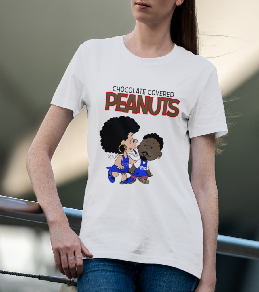 Chocolate Covered Peanuts Characters In Knicks Jerseys T-Shirt
