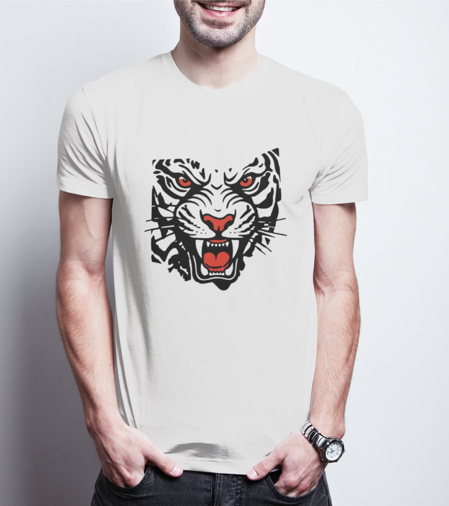Clemson Tigers Head Clemson University Fierce Tiger Face T-Shirt