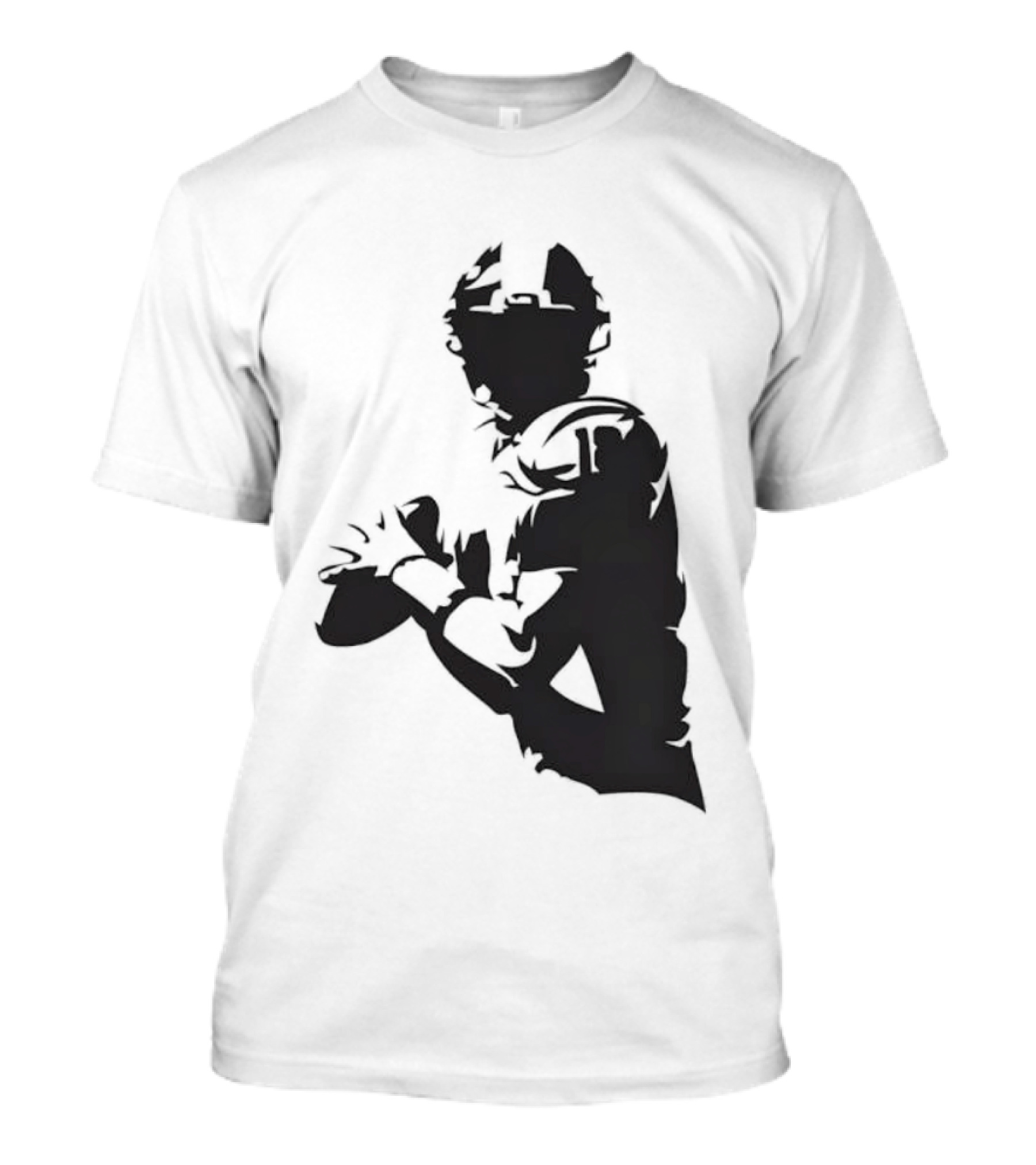 Quarterback Player Silhouette American Football Sports T-Shirt