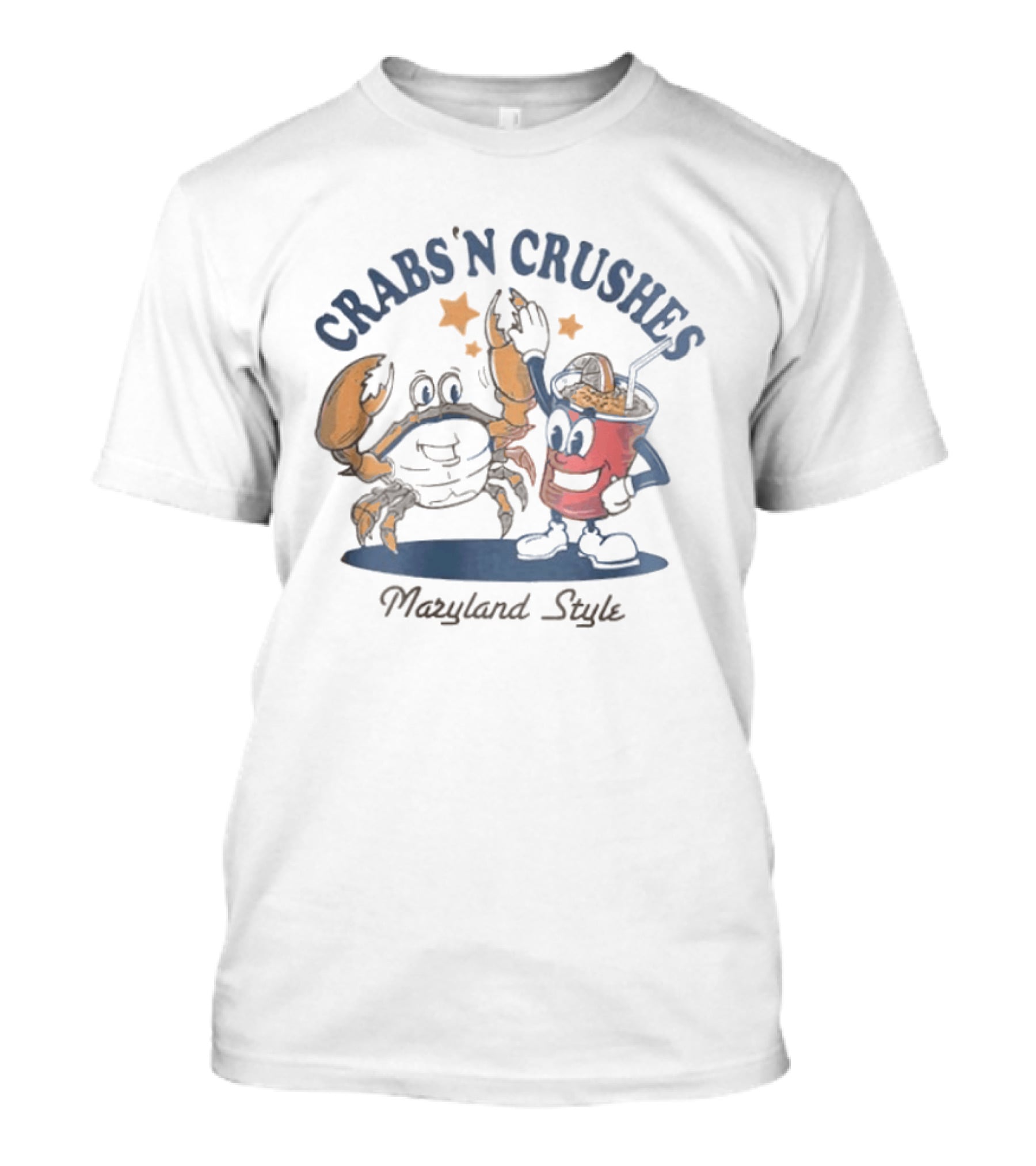 Crabs'n Crushes Maryland Style Cartoon T-Shirt