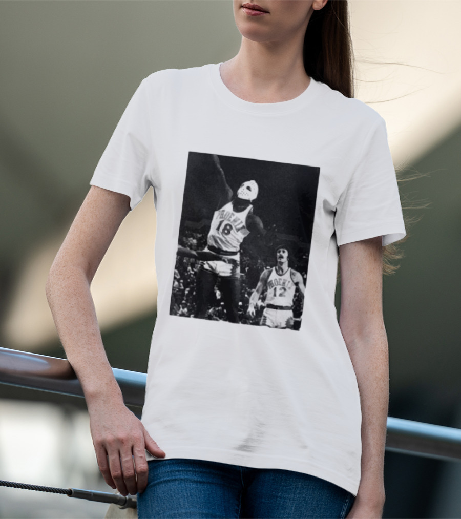 Curtis Perry Wearing Hockey Mask During Phoenix Suns NBA Game T-Shirt