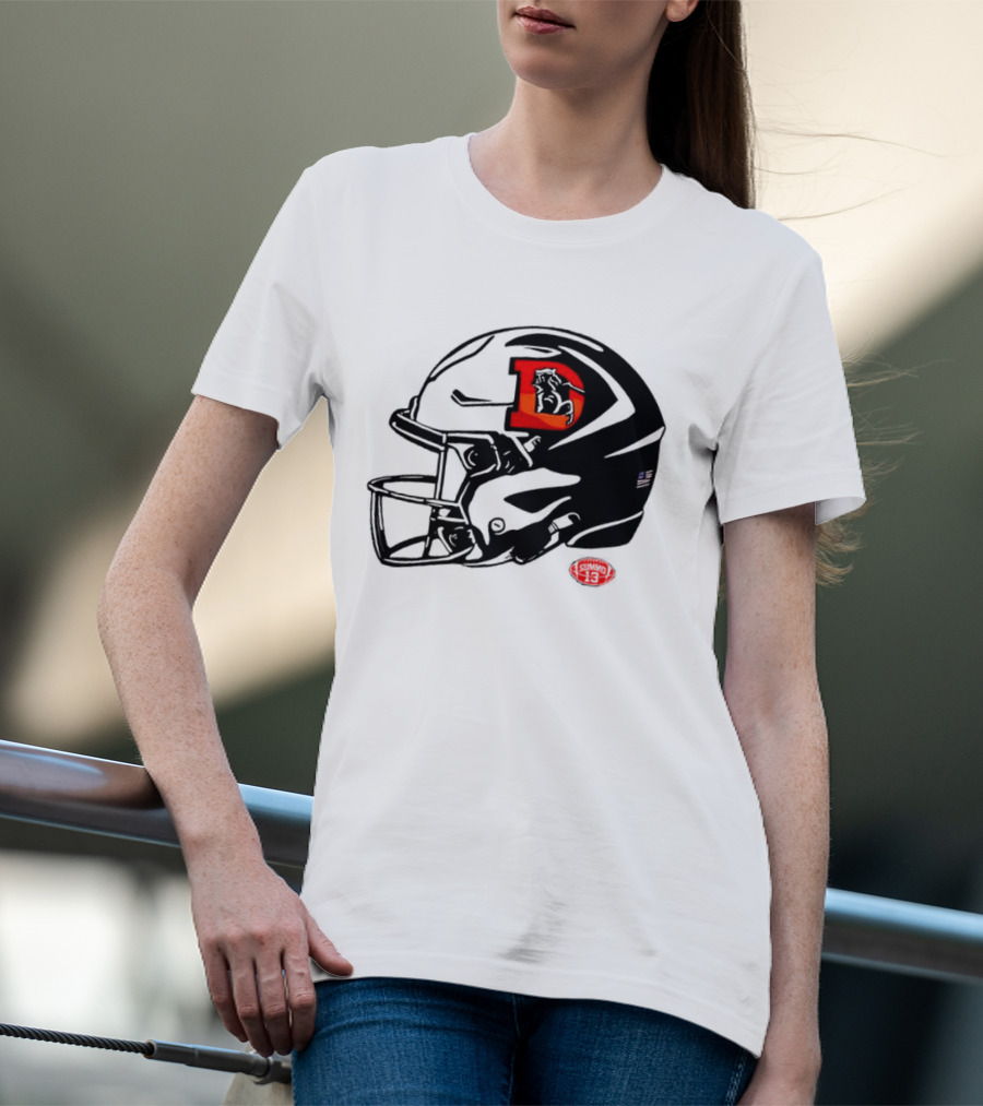 Denver Broncos Vintage D Snowcapped Helmet T-Shirt