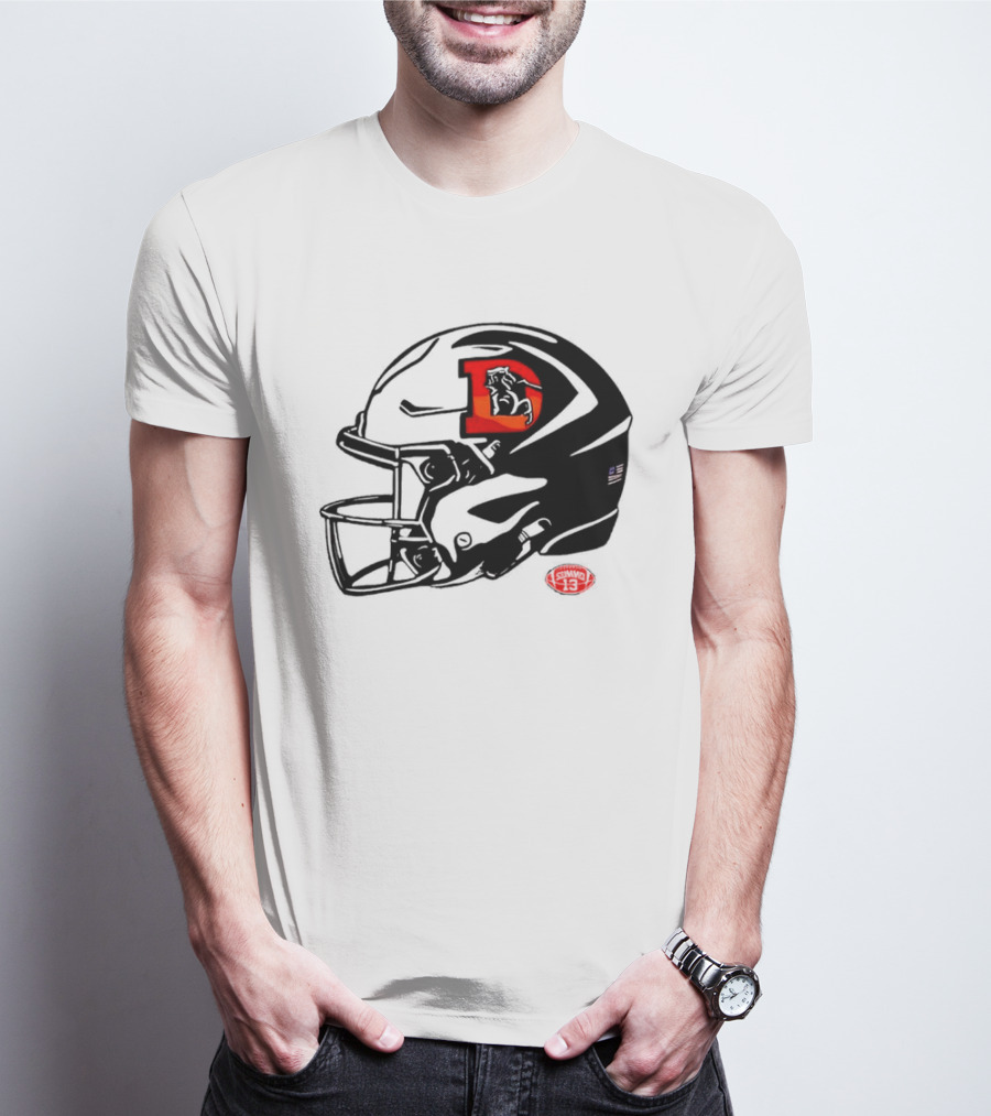 Denver Broncos Vintage D Snowcapped Helmet T-Shirt