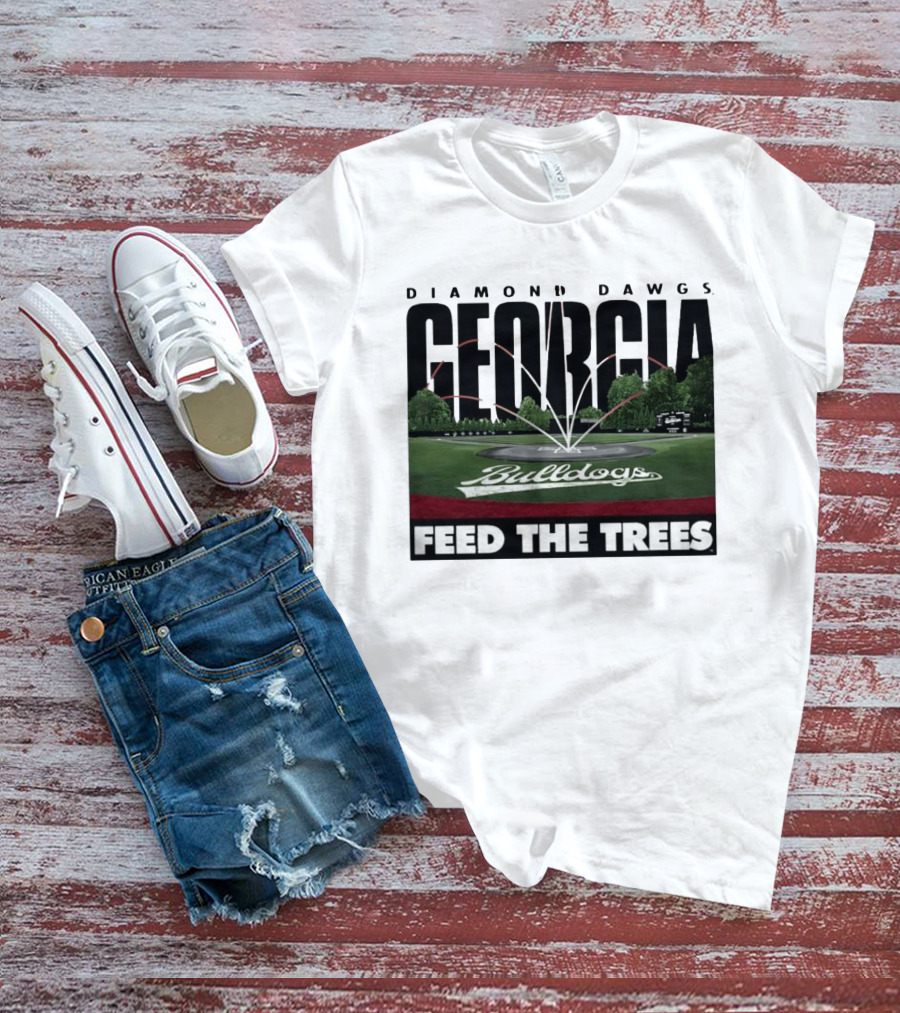 Diamond Dawgs Georgia Bulldogs Baseball Feed The Trees T-Shirt