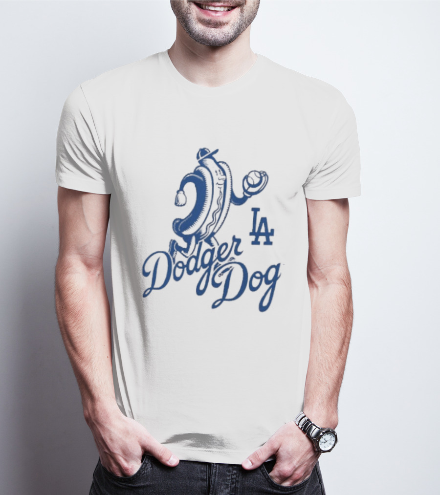 Dodger Dog LA Dodgers Hot Dog Baseball T-Shirt