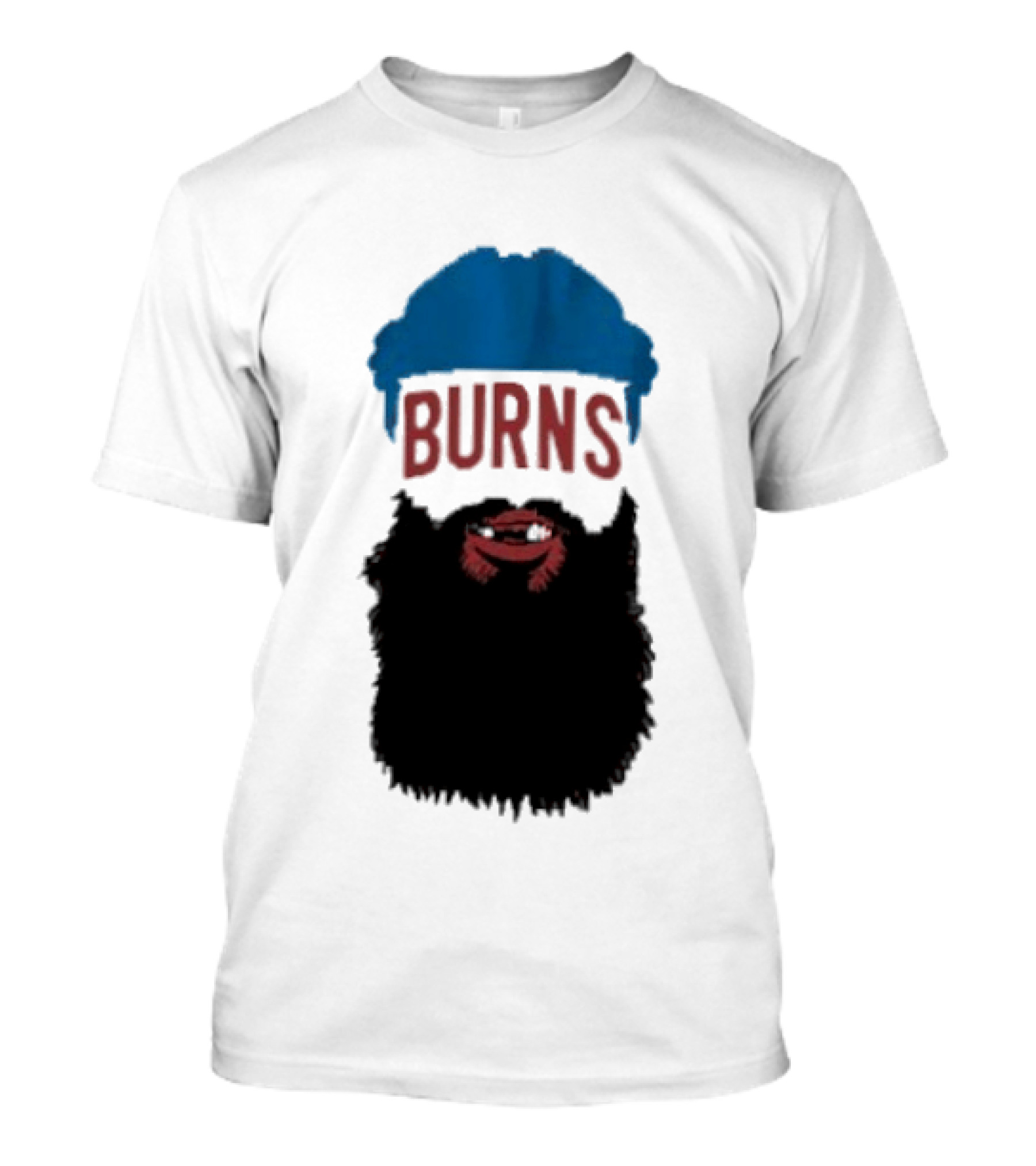 Brent Burns Beard Blue And Red Text Colorado Hockey Fan T-Shirt