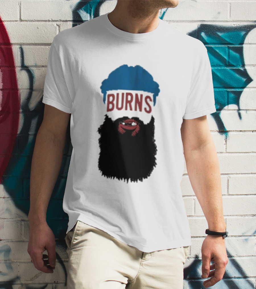 Brent Burns Beard Blue And Red Text Colorado Hockey Fan T-Shirt