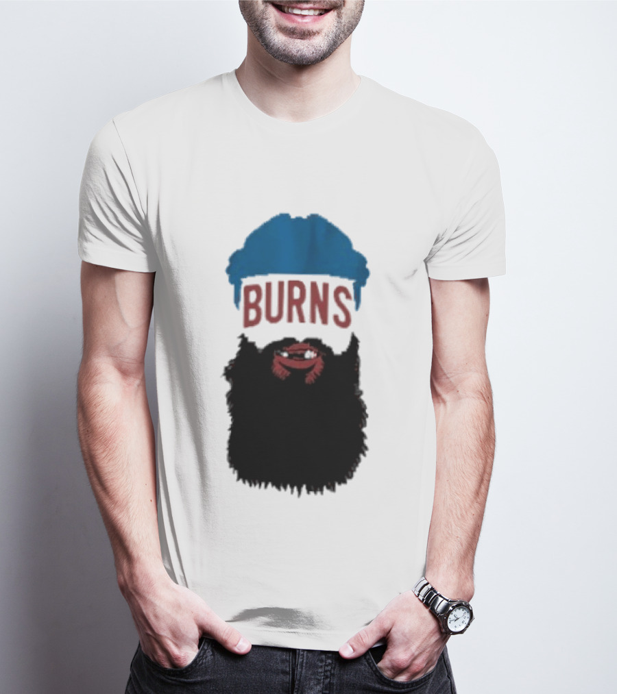 Brent Burns Beard Blue And Red Text Colorado Hockey Fan T-Shirt