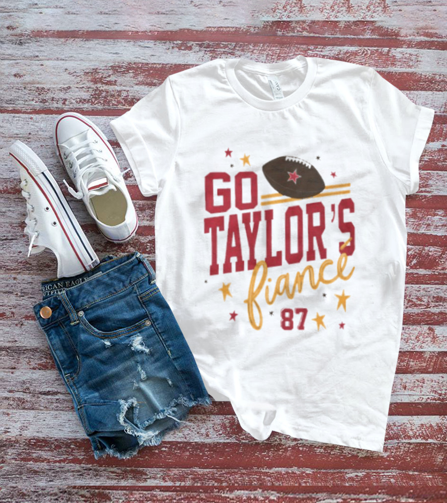 Go Taylor's Fiancé 87 Football Stars And Stripes T-Shirt