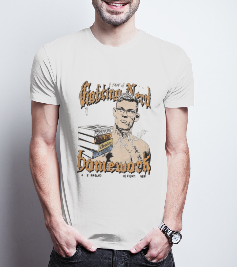 Caio Borralho Fighting Nerd Grappling Muay Thai Chemistry Homework Natural MMA T-Shirt