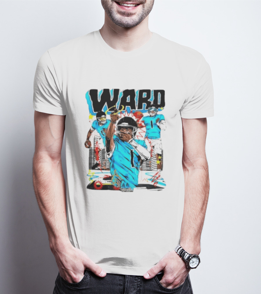 Tennessee Titans Ward Player Cartoon Comic T-Shirt