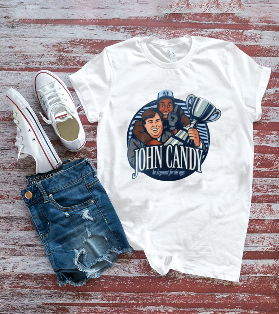 John Candy CFL Argonaut Icon Holding Trophy T-Shirt