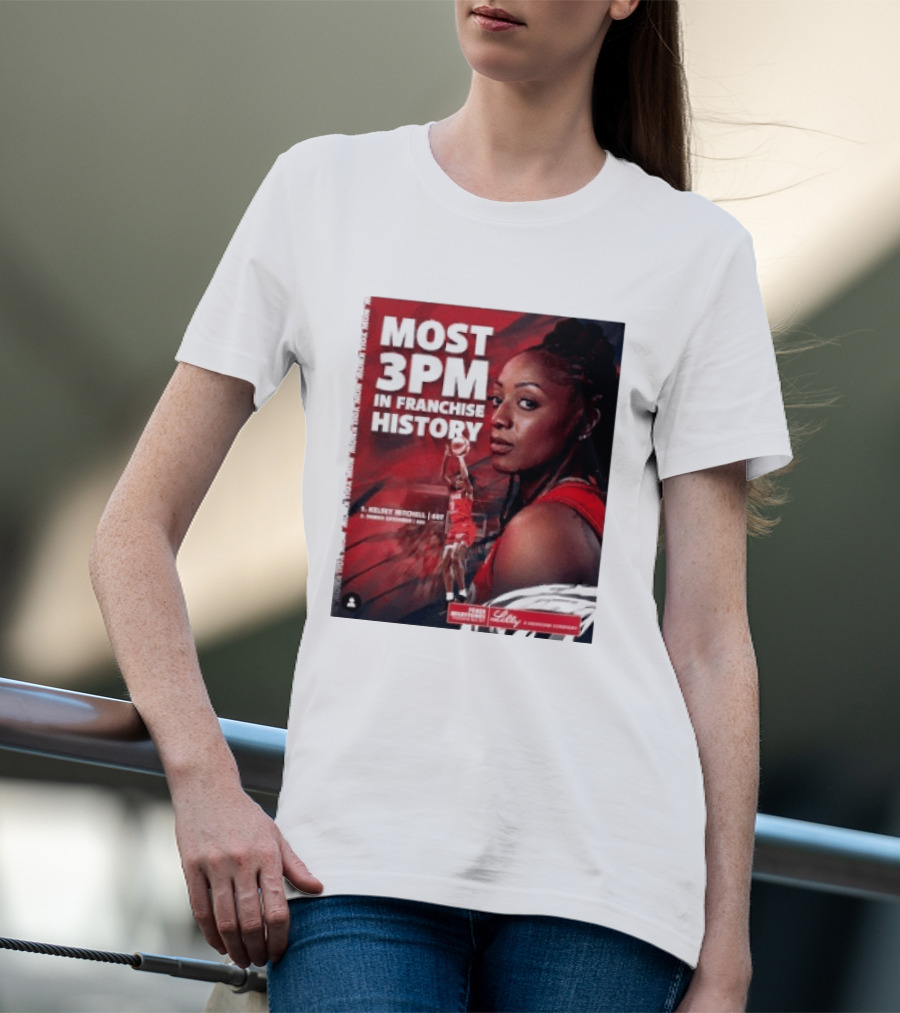 Kelsey Mitchell Most 3PM In Franchise History Indiana Fever T-Shirt