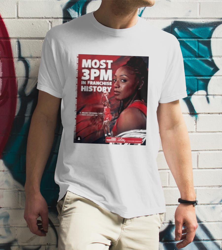 Kelsey Mitchell Most 3PM In Franchise History Indiana Fever T-Shirt