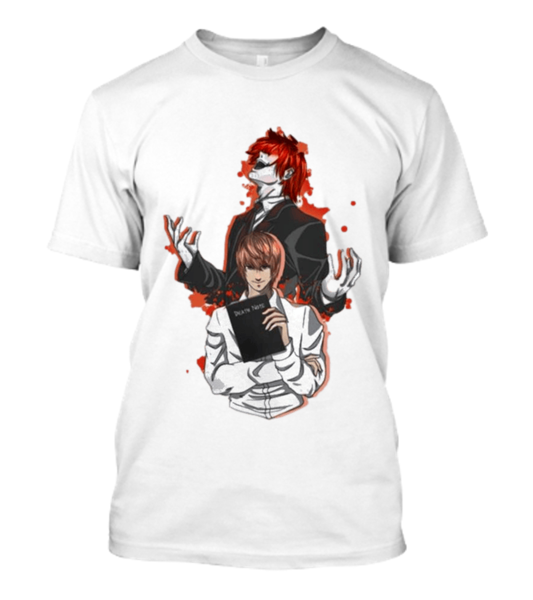 Light Yagami Raito And Ryuk Holding Death Note Anime T-Shirt