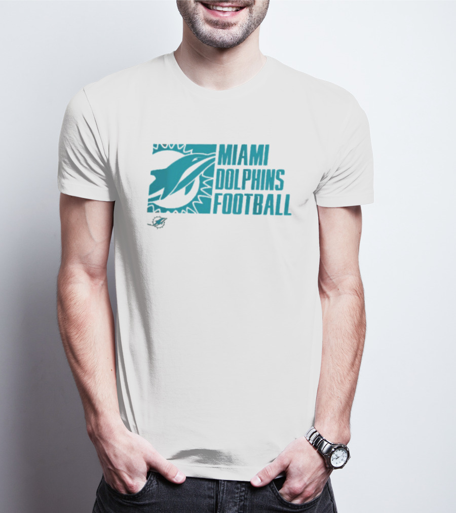 Miami Dolphins Football Fan Apparel Post Game Wear T-Shirt