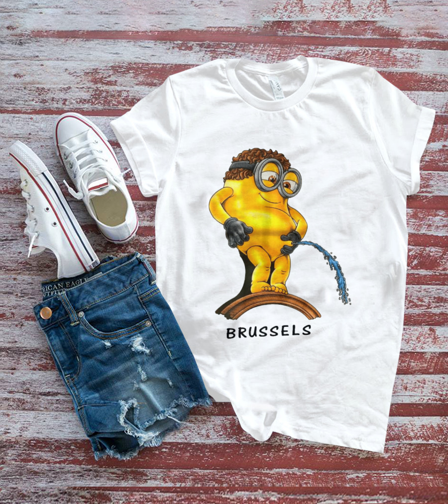 Brussels Pee Minion Parody Manneken Pis T-Shirt