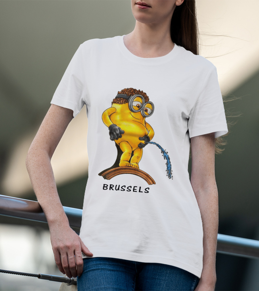 Brussels Pee Minion Parody Manneken Pis T-Shirt