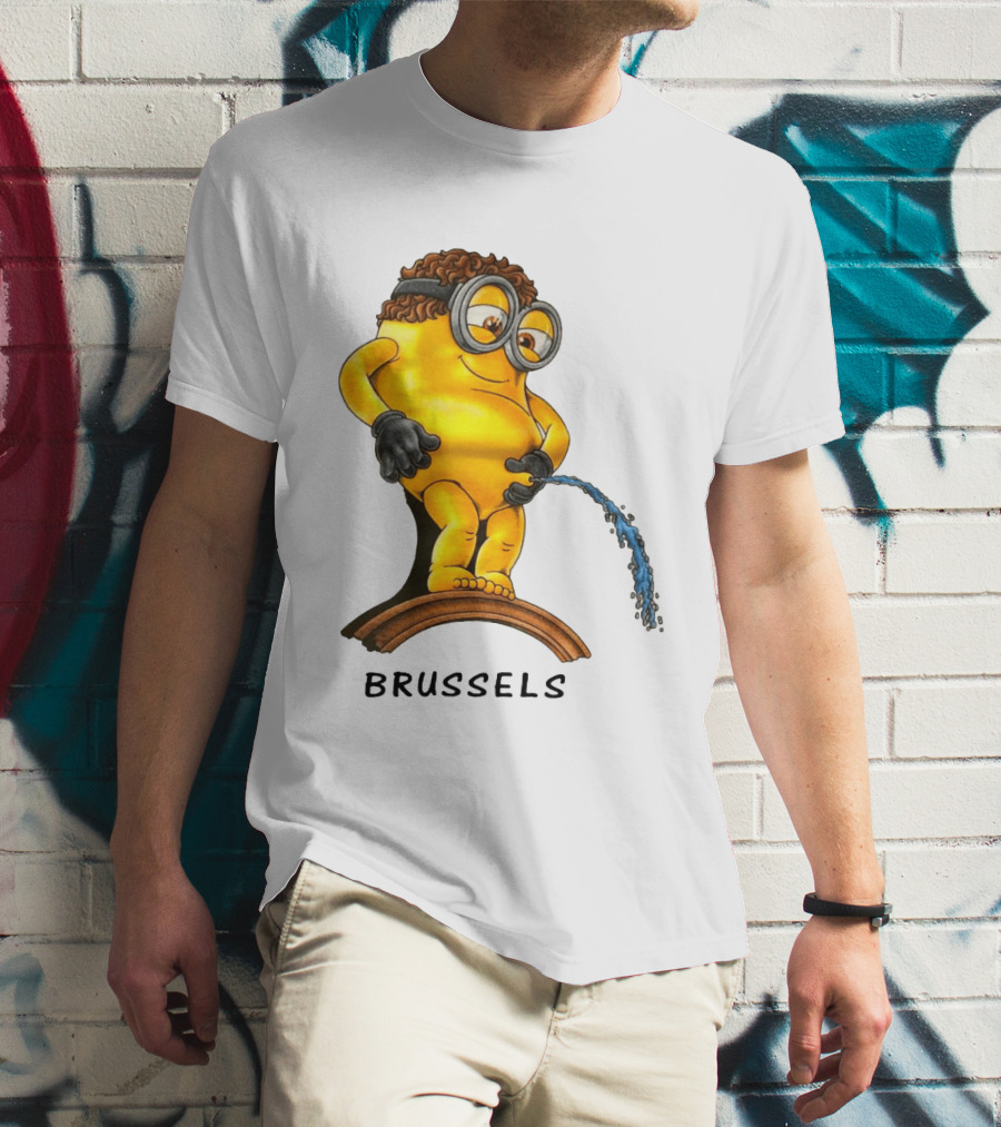 Brussels Pee Minion Parody Manneken Pis T-Shirt