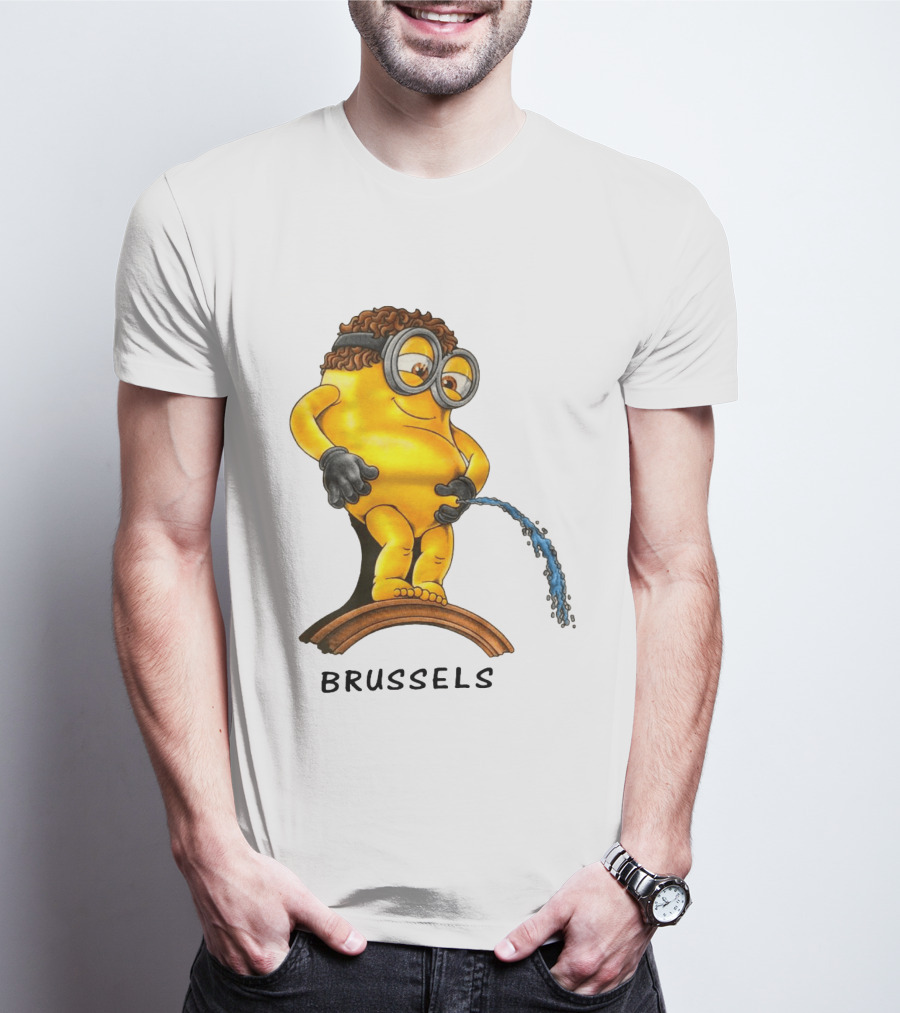 Brussels Pee Minion Parody Manneken Pis T-Shirt