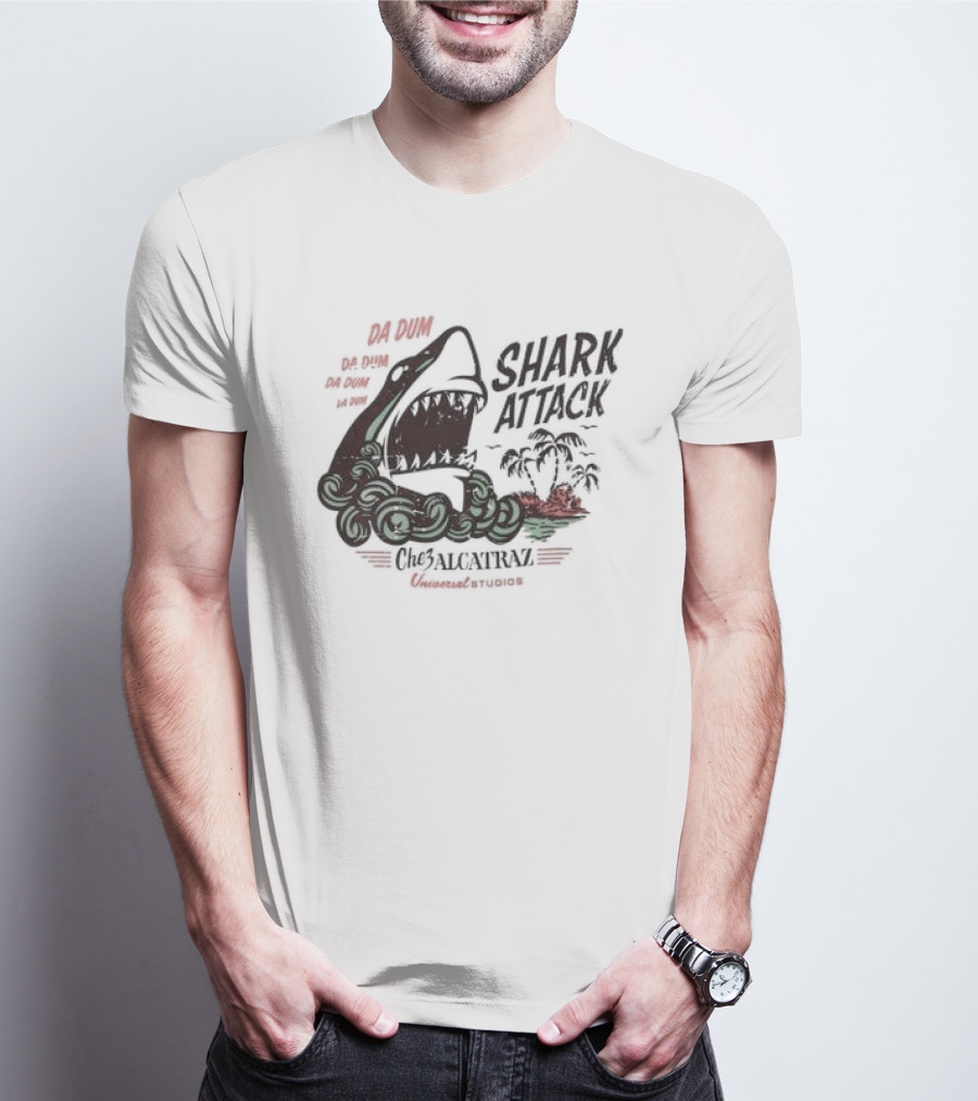 Big Wave Shark Attack Che Alcatraz Island California Adventure T-Shirt