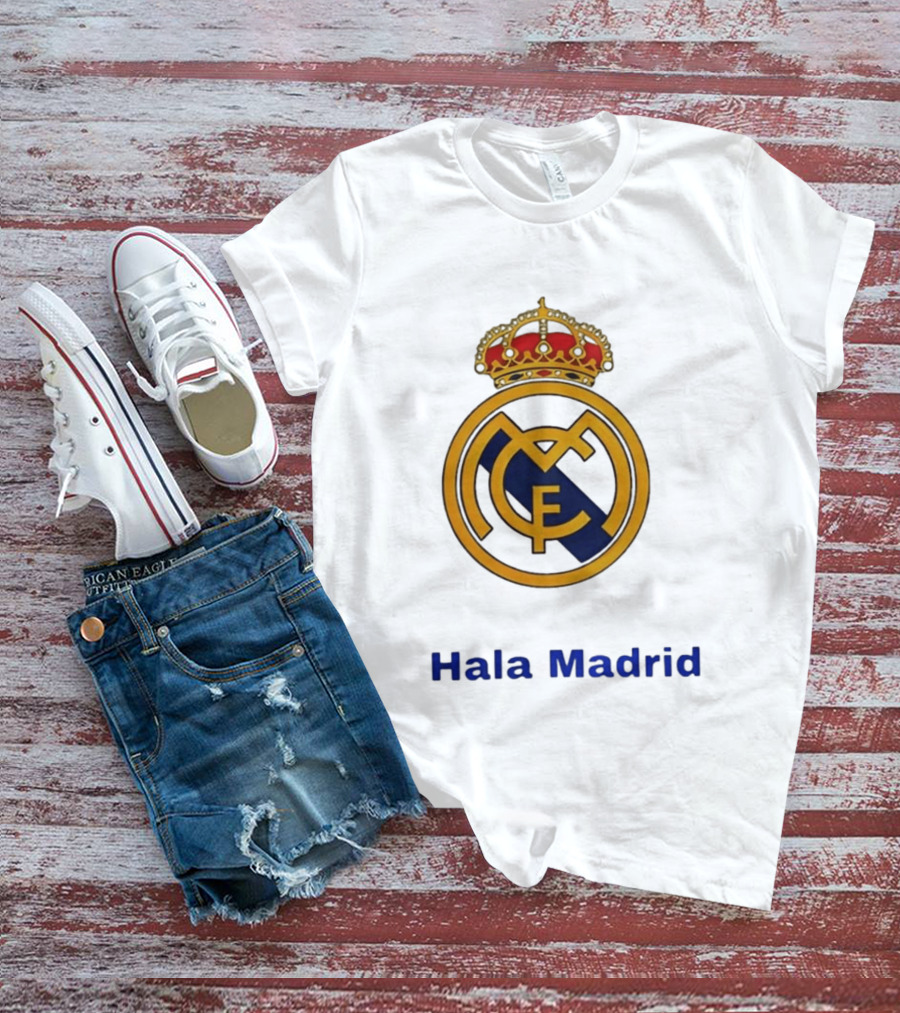 Hala Madrid Real Madrid CF Crest Spain Football Club T-Shirt