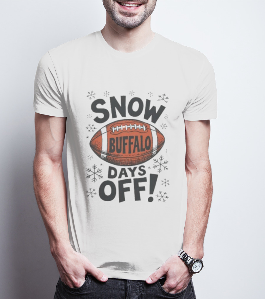Snow Buffalo Days Off Buffalo Football Snowflake T-Shirt