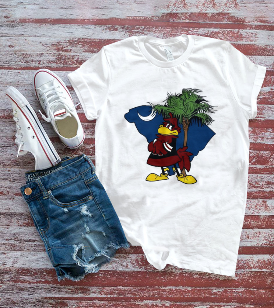 South Carolina Gamecocks Hey Gamecocks Mascot Palmetto Crescent T-Shirt