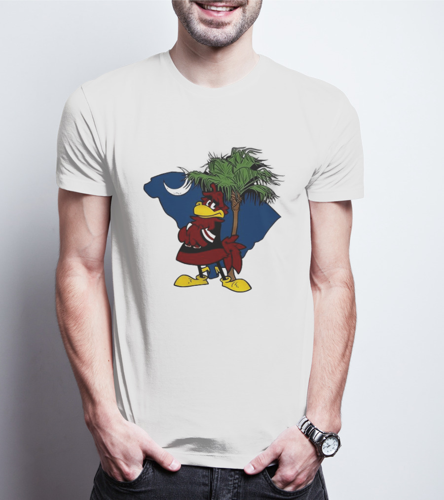 South Carolina Gamecocks Hey Gamecocks Mascot Palmetto Crescent T-Shirt