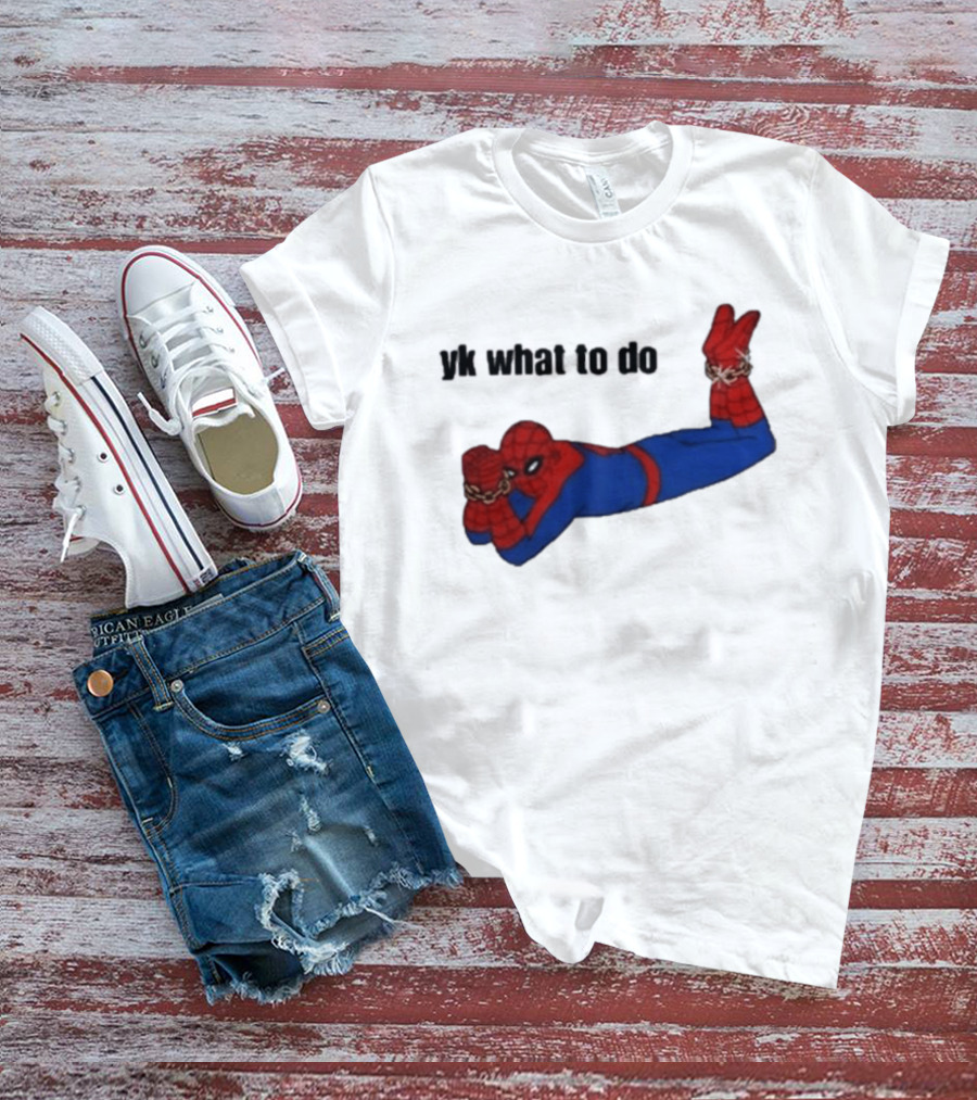Spooderman YK What To Do Meme T-Shirt