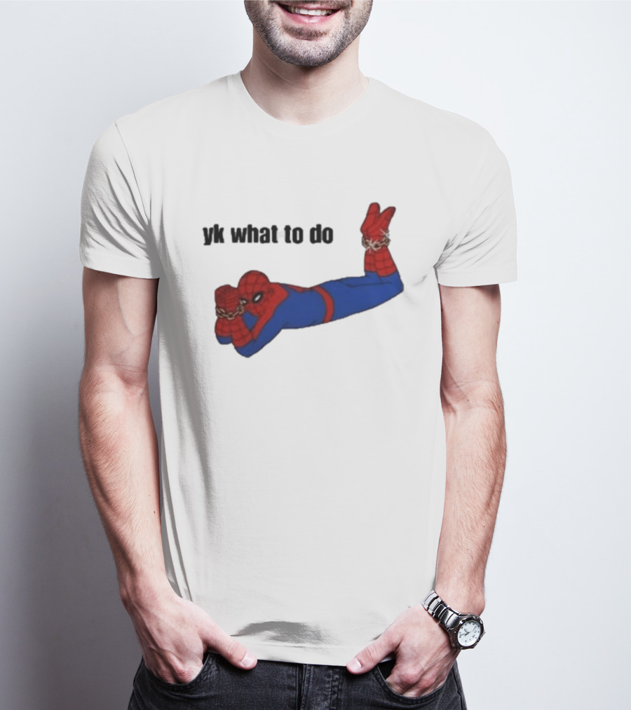 Spooderman YK What To Do Meme T-Shirt
