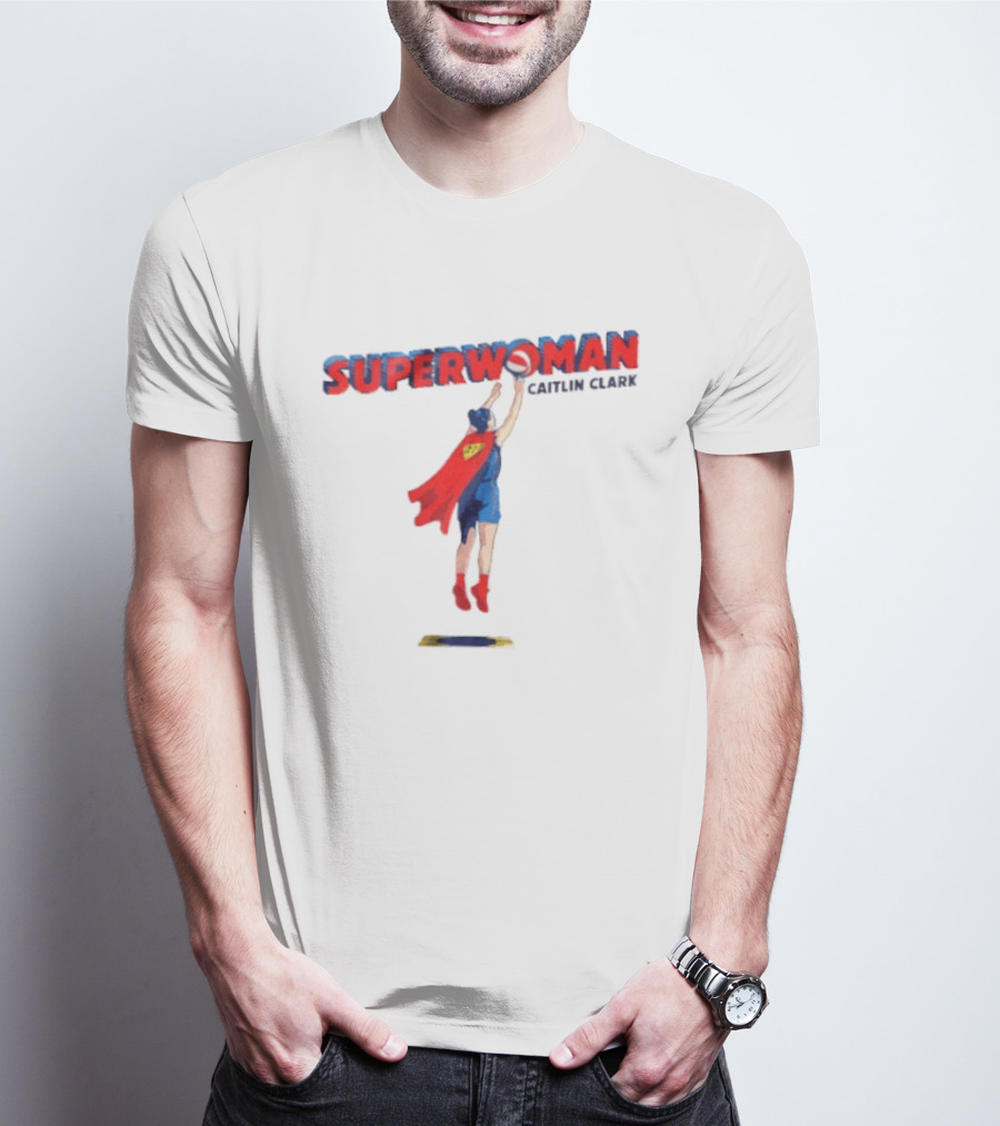Superwoman Caitlin Clark Basketball Indiana Fever Sports Heroine T-Shirt