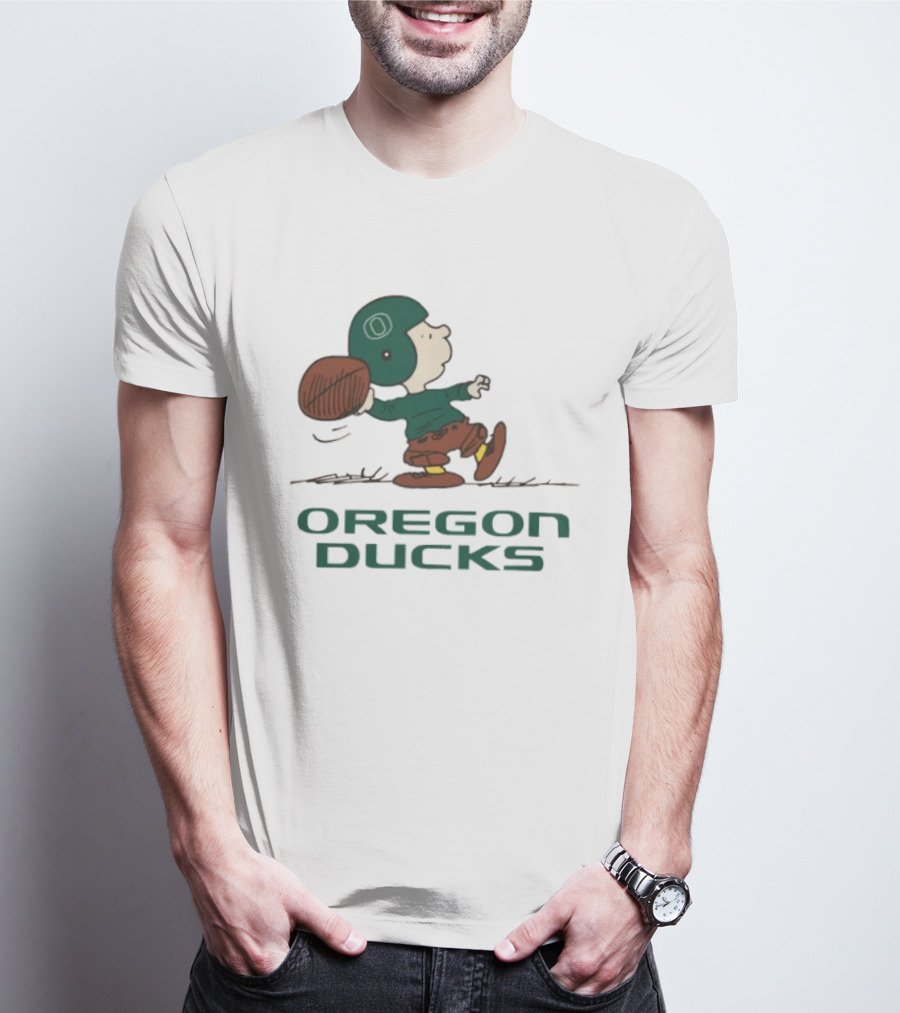 Peanuts Charlie Brown Oregon Ducks Football Quarterback T-Shirt