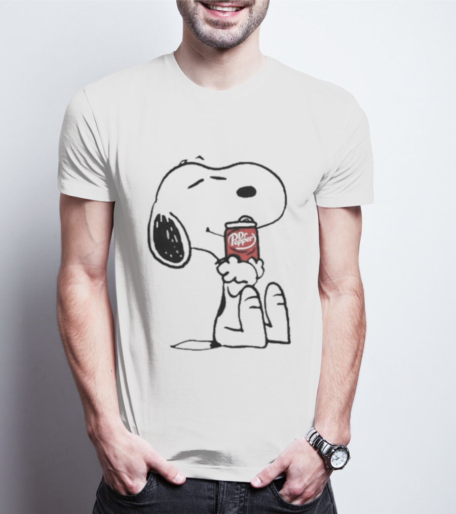 Snoopy Hugging Dr Pepper Can T-Shirt