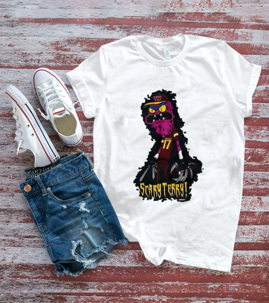 Washington Commanders Scary Terry McLaurin 17 Terrifying Terry T-Shirt