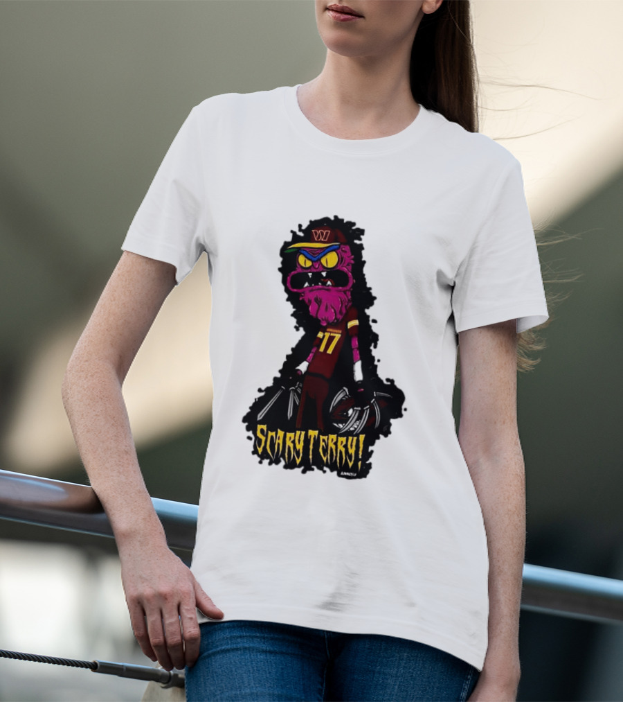 Washington Commanders Scary Terry McLaurin 17 Terrifying Terry T-Shirt