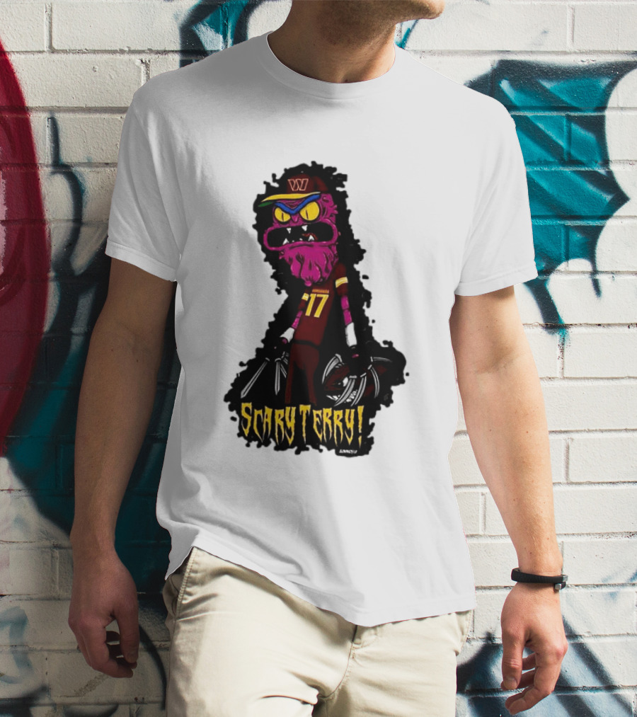 Washington Commanders Scary Terry McLaurin 17 Terrifying Terry T-Shirt