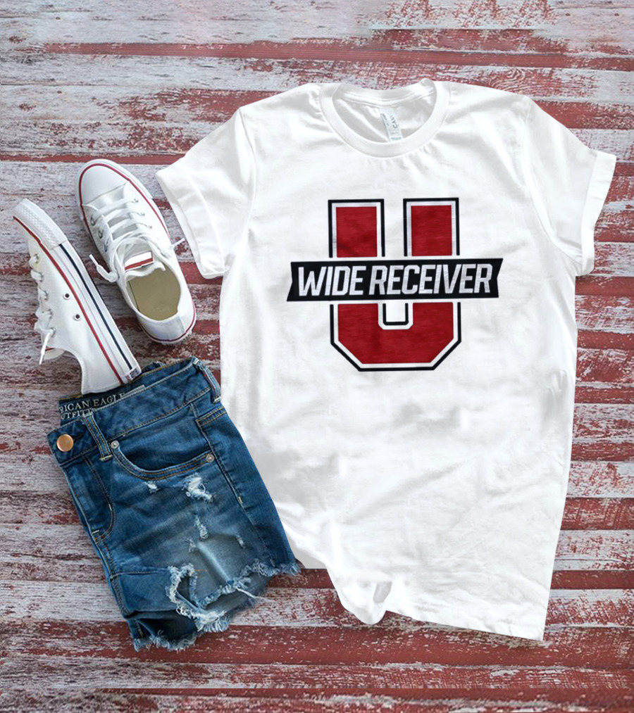 Wide Receiver U Team Red Black Block Lettering T-Shirt