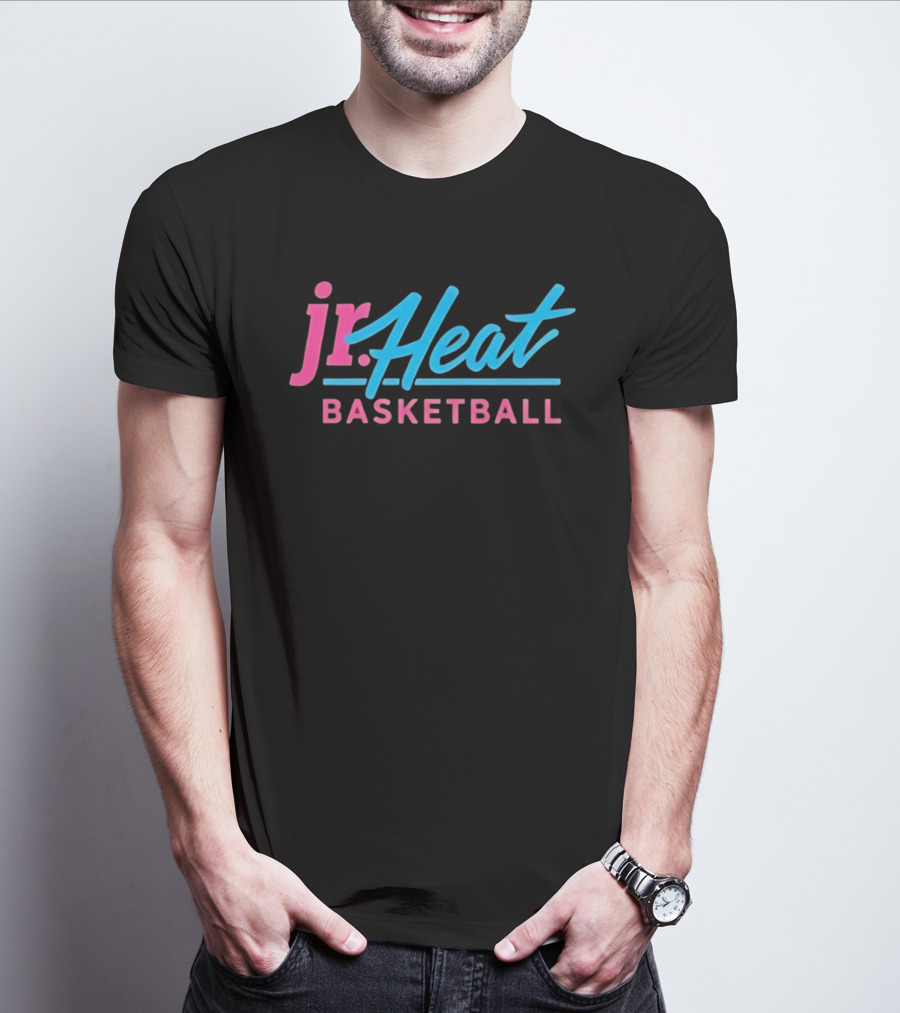 Jr Heat Basketball NBA Youth Sports Bright Neon T-Shirt