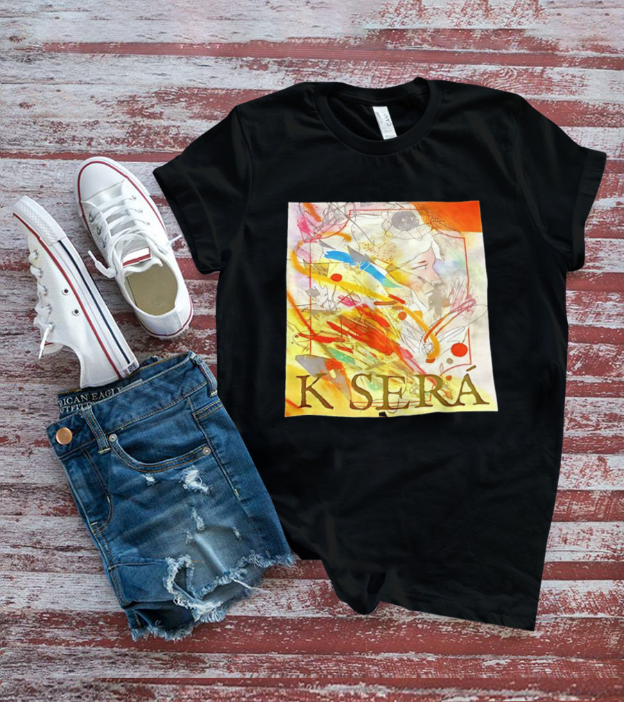 K Será Colorful Abstract Face Expression T-Shirt