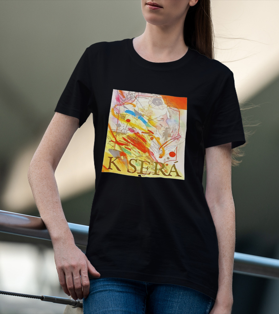 K Será Colorful Abstract Face Expression T-Shirt
