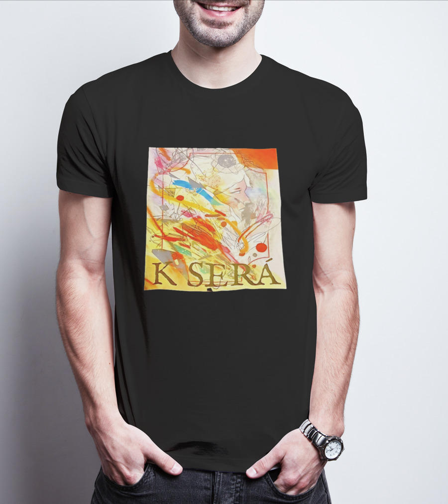 K Será Colorful Abstract Face Expression T-Shirt
