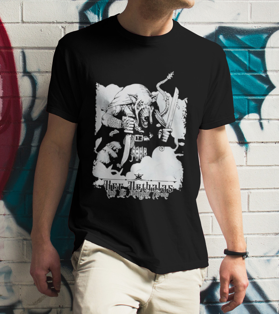 Ker Nethalas Into The Midnight Throne Rat Warrior Sword And Dagger Creature T-Shirt