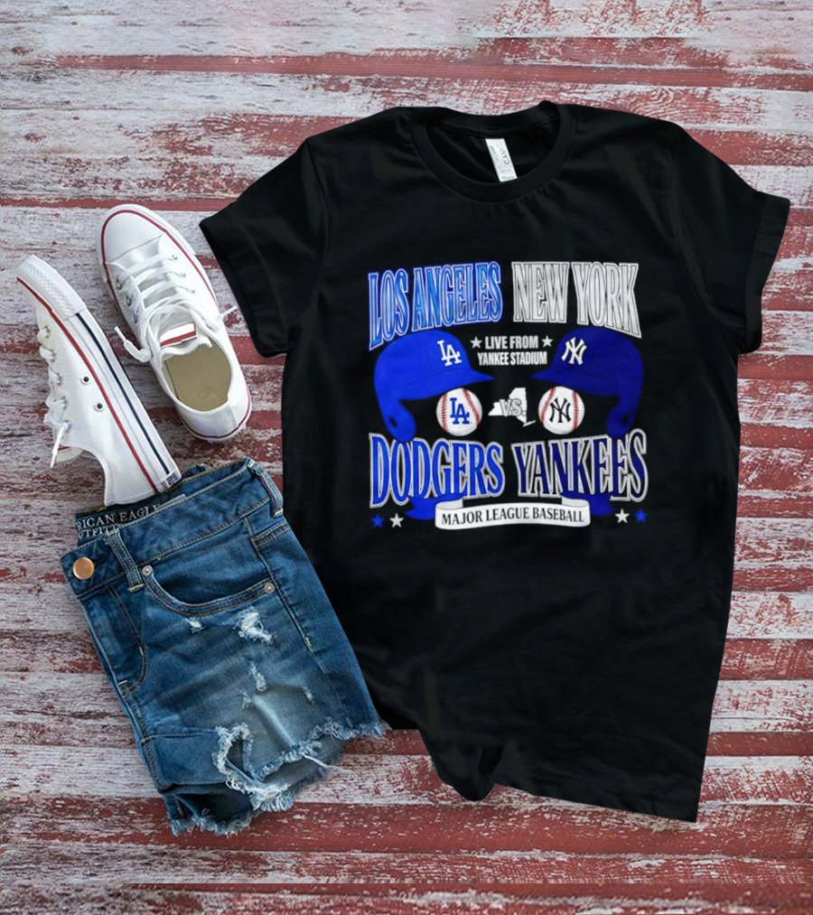 Los Angeles Dodgers Vs New York Yankees Live From Yankee Stadium Major League Baseball T-Shirt
