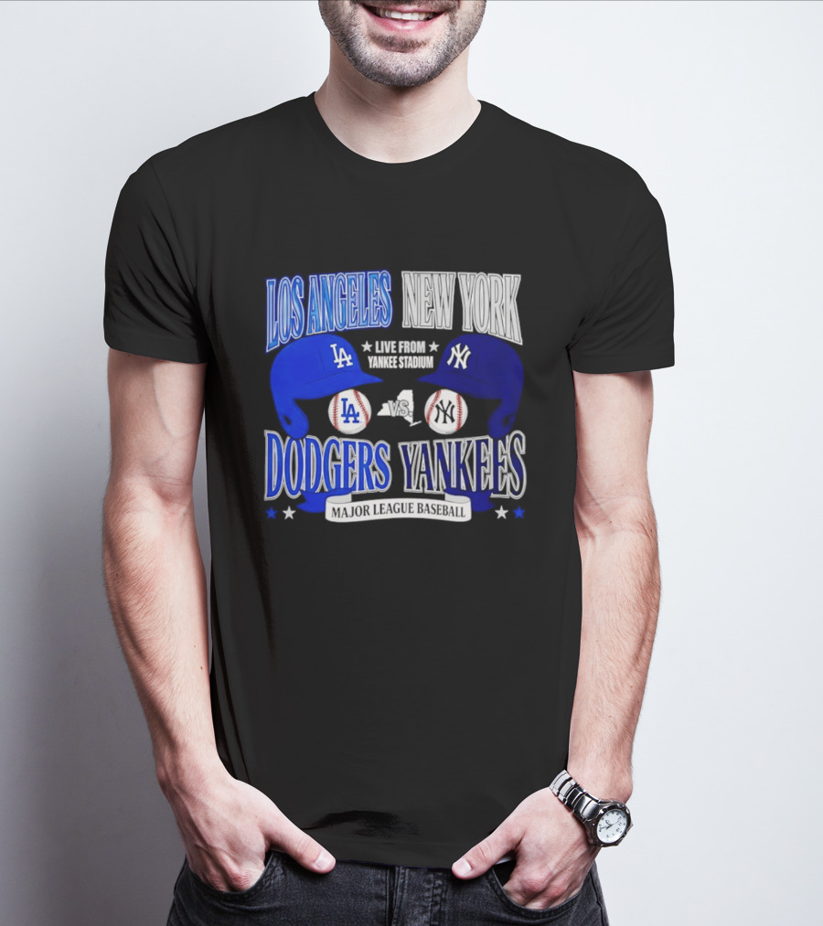 Los Angeles Dodgers Vs New York Yankees Live From Yankee Stadium Major League Baseball T-Shirt