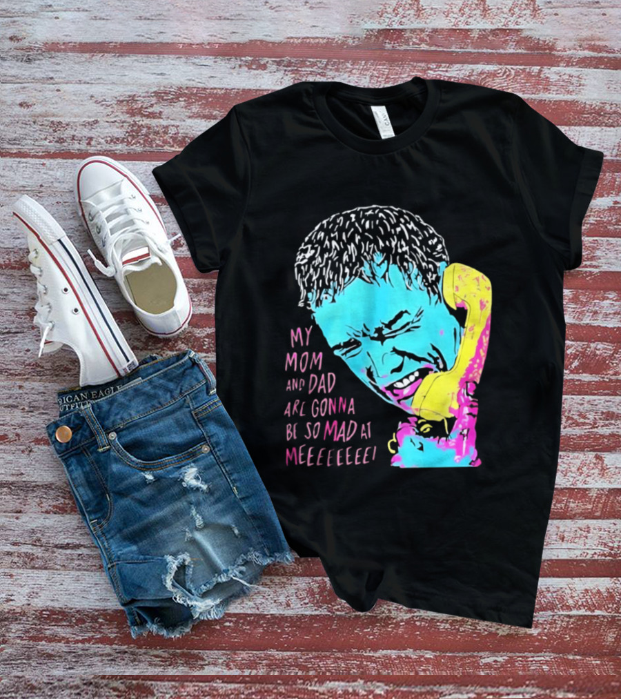 My Mom And Dad Are Gonna Be So Mad At Me Kevin McCallister Home Alone Phone Scene Retro Pop T-Shirt