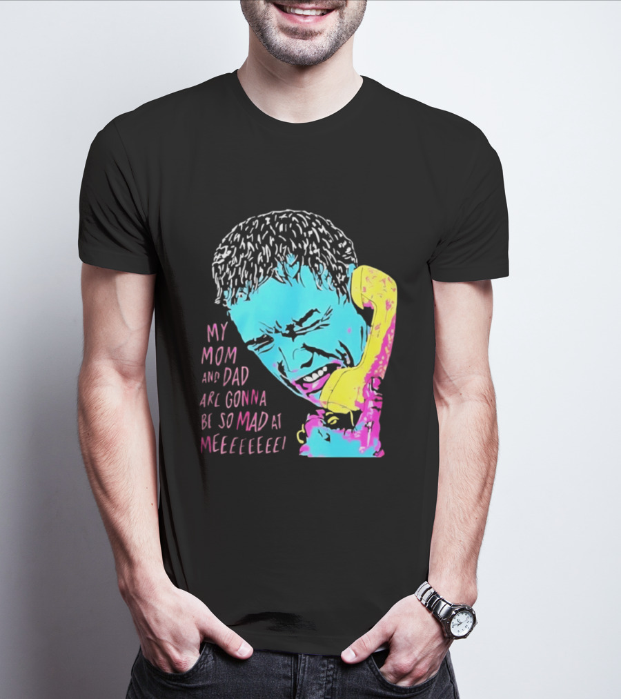 My Mom And Dad Are Gonna Be So Mad At Me Kevin McCallister Home Alone Phone Scene Retro Pop T-Shirt