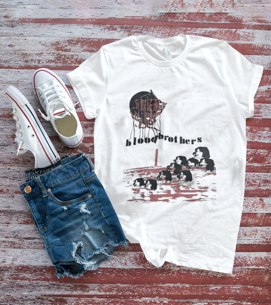 Blood Brothers Musical West End Willy Russell Dripping Red Moon T-Shirt